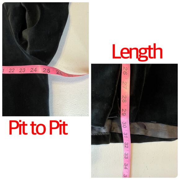 Collections Vintage Black Velvet Oversize Emo Goth Retro Blazer Jacket M - Picture 10 of 11